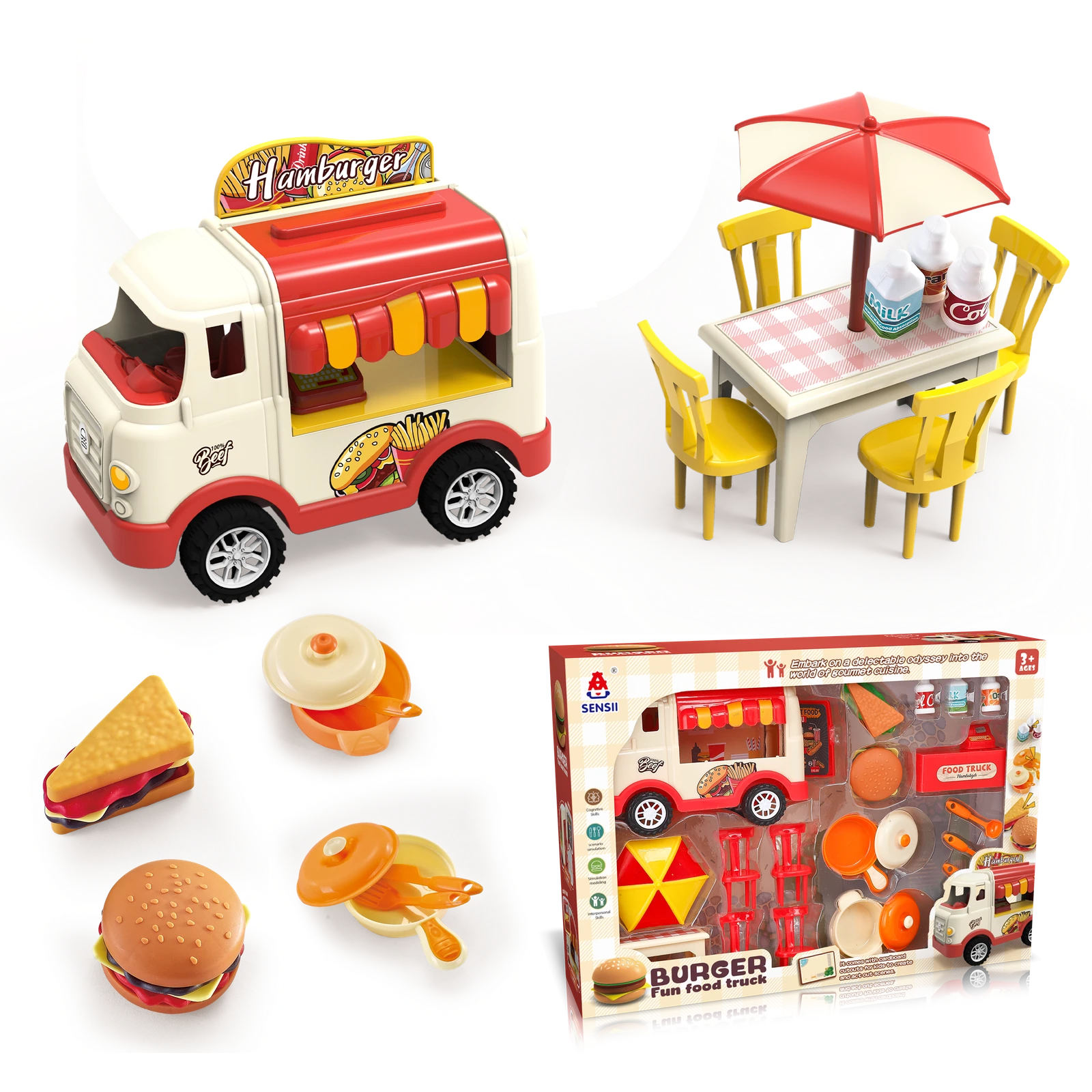 Burger Food Truck Play Set