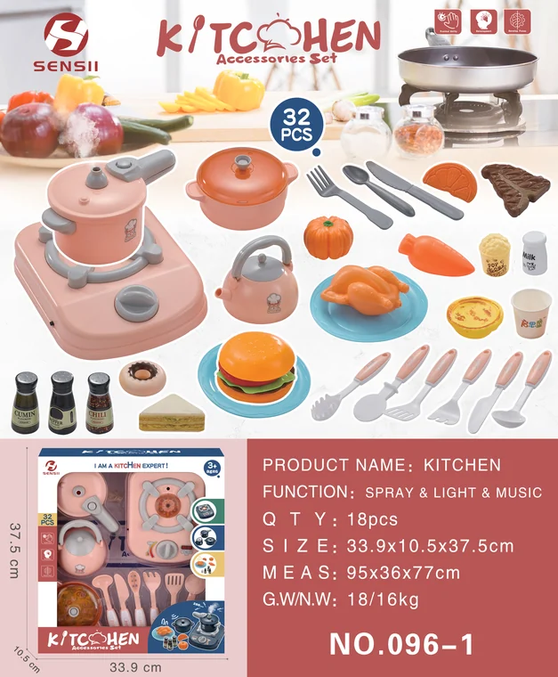Pretend Play Kitchen Set · Pink