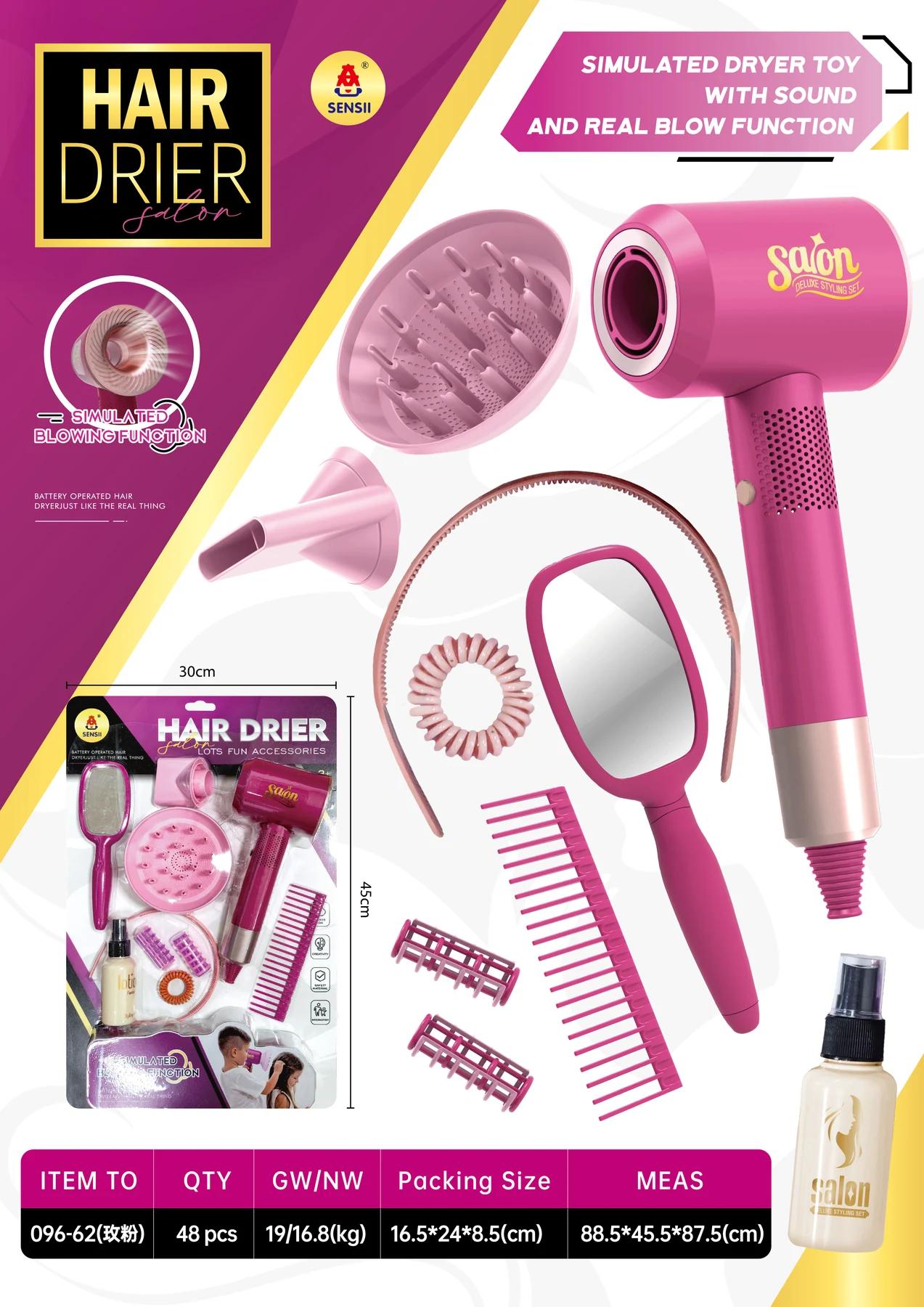 Electric Hair Dryer Toy